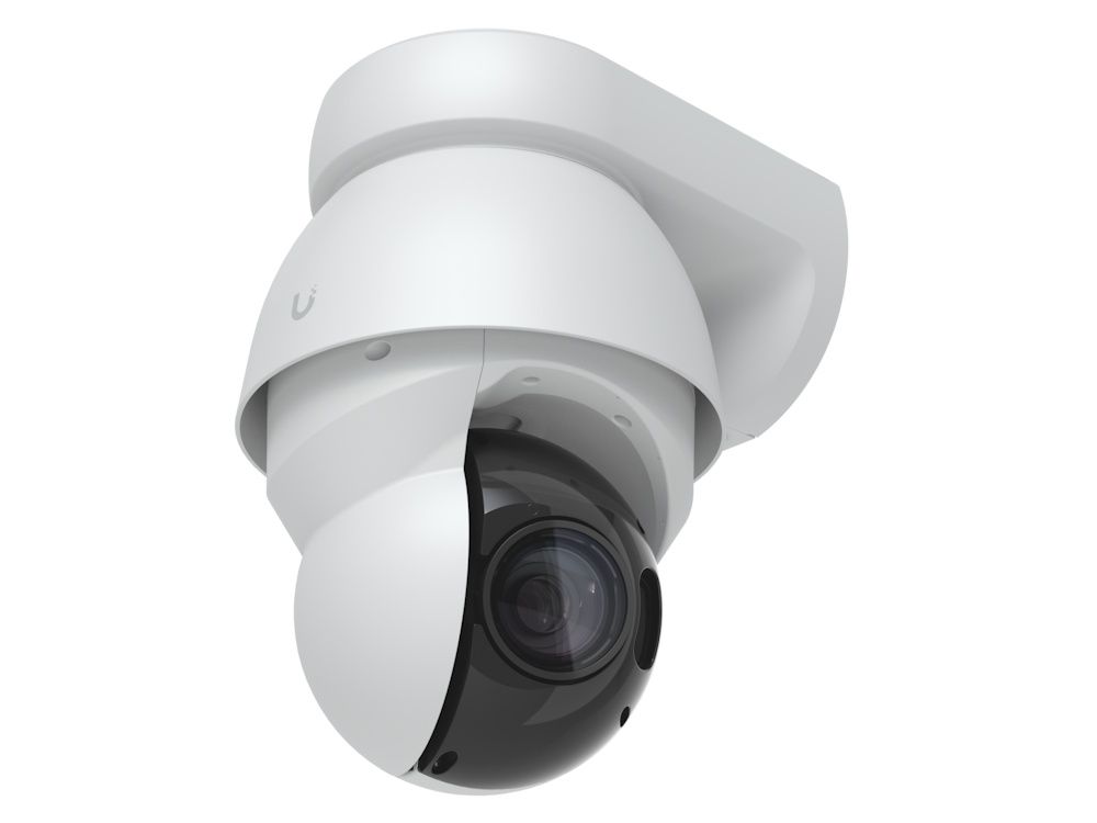 De Ubiquiti AI PTZ Precision (UVC-AI-PTZ-Precision-W) PTZ camera met 31x optische zoom met montagebeugel