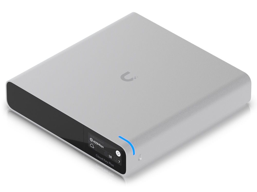 Ubiquiti UniFi CloudKey Gen2 Plus met 1 TB SSD voorkant schuin