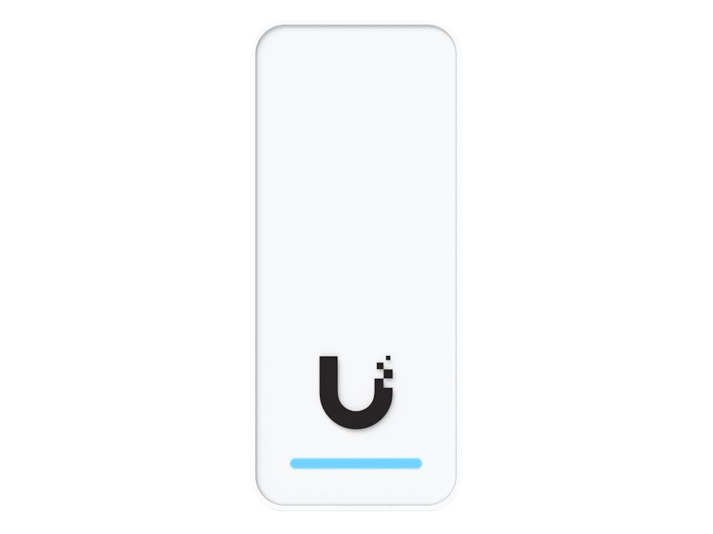 Voorkant van de Ubiquiti UniFi G2 Reader NFC kaartlezer voor toegangscontrole wit