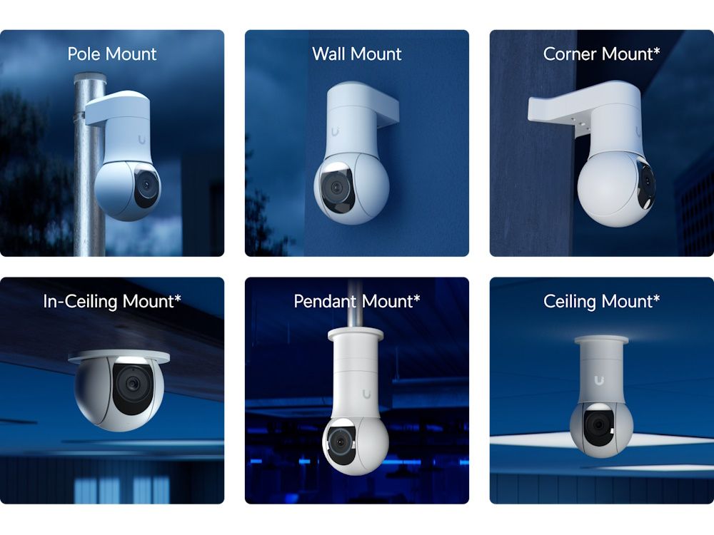 Ubiquiti UniFi Protect G5 PTZ camera voor buiten diverse montageopties