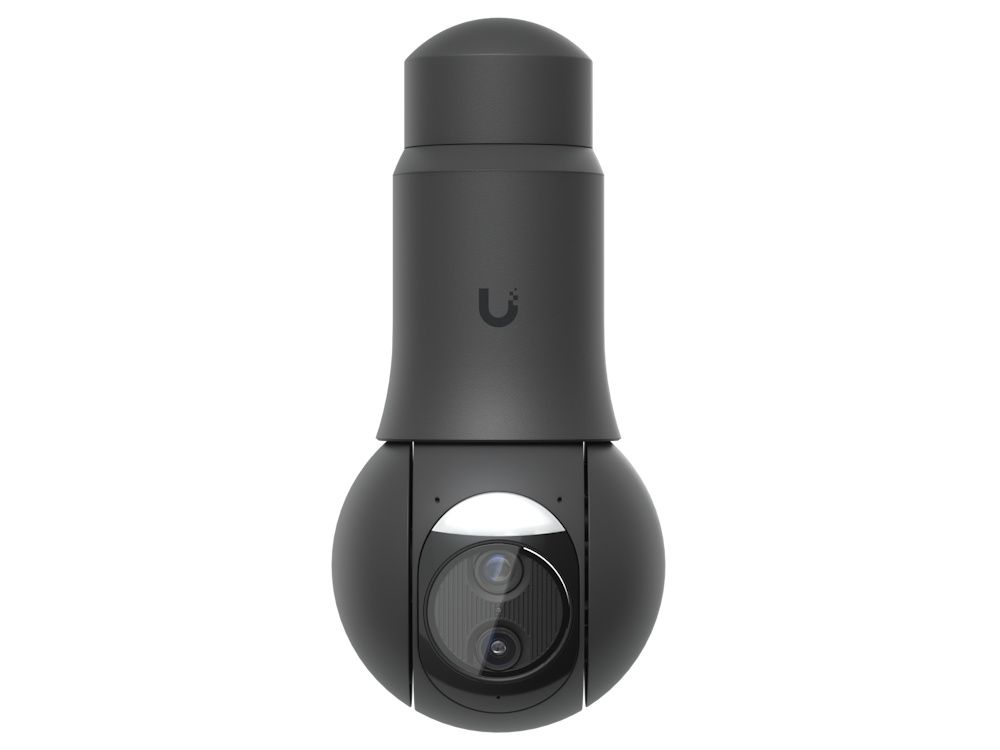 Voorkant van de Ubiquiti UniFi Protect G6 PTZ (UVC-G6-PTZ-B) 4K PTZ-camera voor buiten