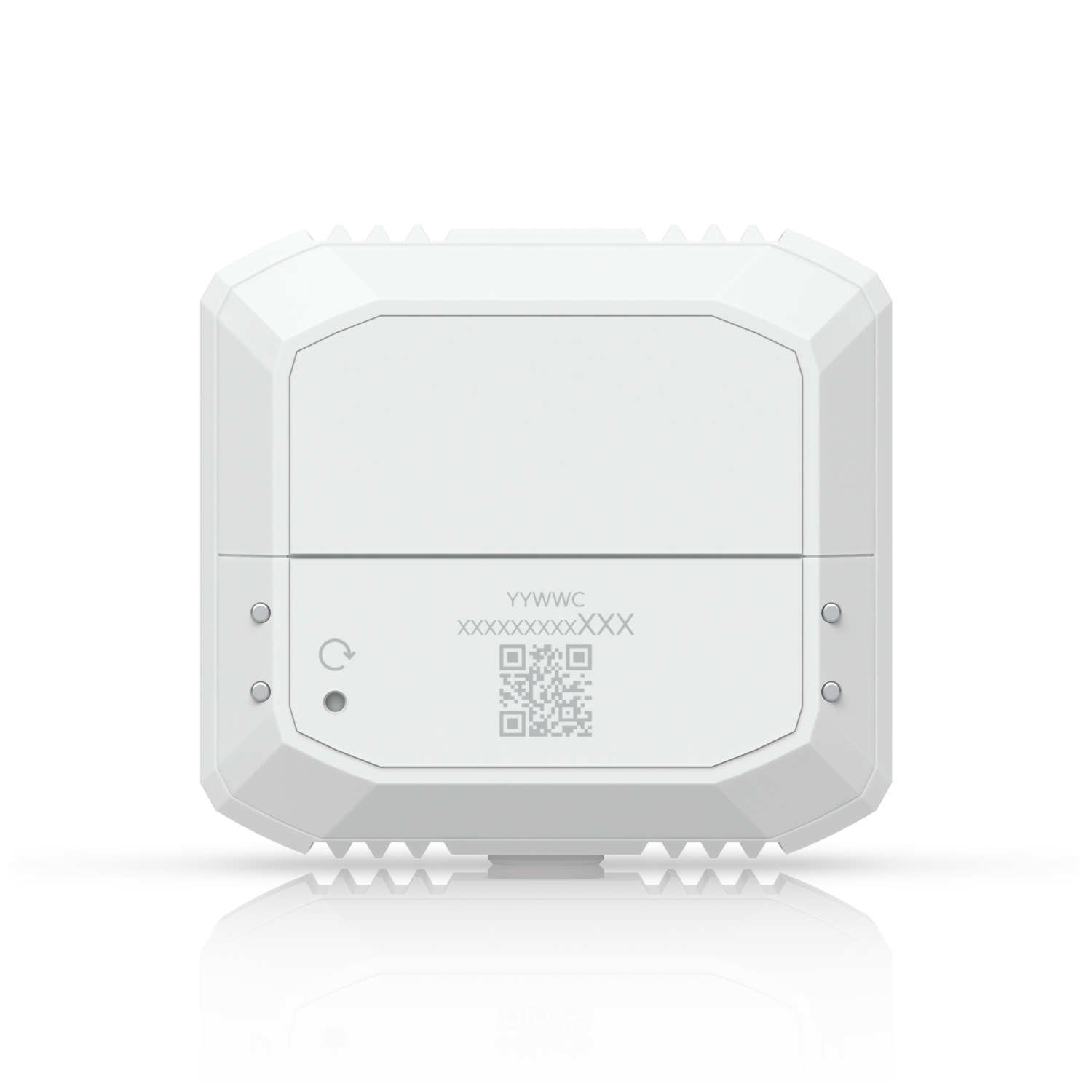 Achterkant van de Ubiquiti UniFi Protect Environmental Sensor die omgevingsfactoren detecteert