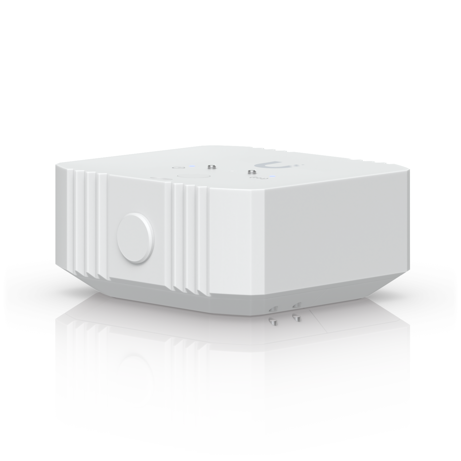 De synchronisatieknop op de Ubiquiti UniFi Protect Environmental Sensor