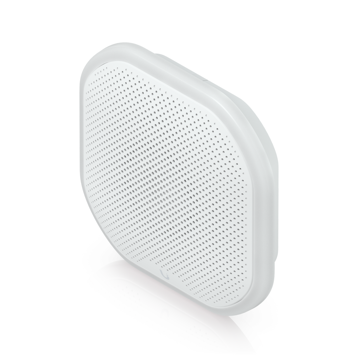 De Ubiquiti UniFi SuperLink Siren schuin van rechtsboven