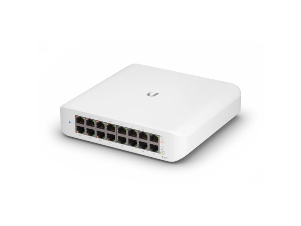 Ubiquiti UniFi USW-Lite-16-PoE 16-Poorts Gigabit L2 Managed PoE Switch aansluitingen