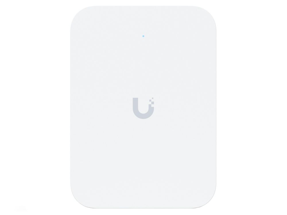 Voorkant van het Ubiquiti UniFi 7 In-Wall indoor WiFi 7 access point