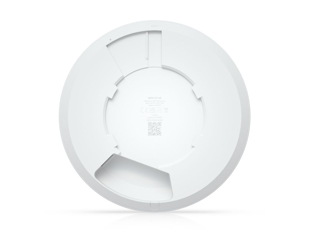 Achterkant van het Ubiquiti UniFi 7 Long-Range indoor WiFi 7 access point