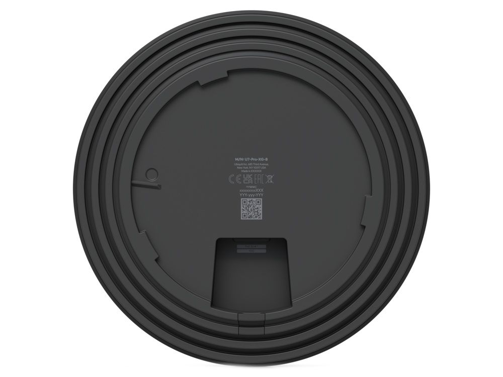 Achterkant van het Ubiquiti UniFi U7 Pro XG Indoor WiFi 7 Access Point