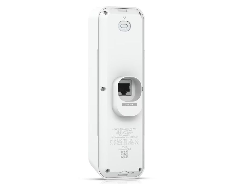 Ubiquiti UniFi G4 Doorbell Pro PoE achterkant met aansluitpoort