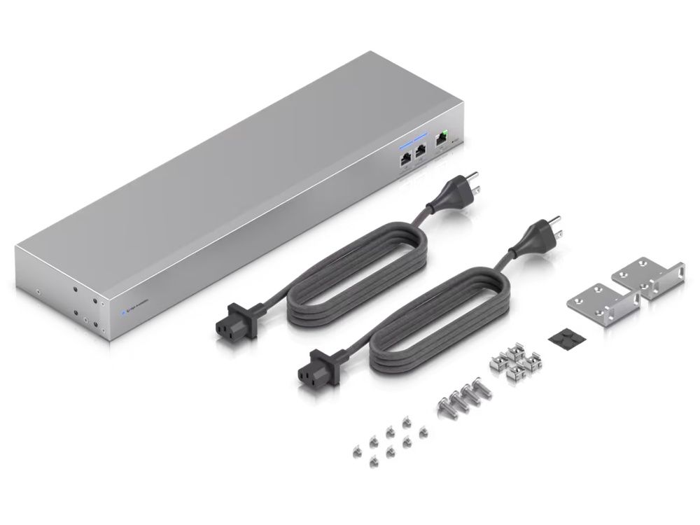 Verpakkingsinhoud van de Ubiquiti UniFi 10G RJ45 WAN Switch (USW-WAN-RJ45)