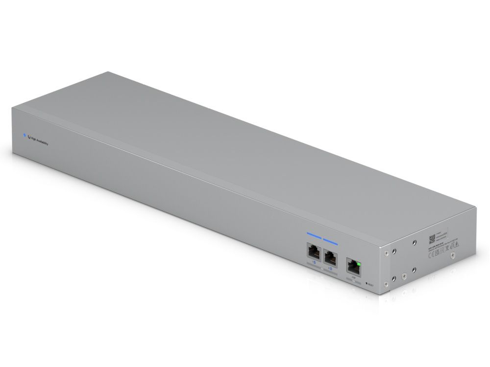 De Ubiquiti UniFi 10G RJ45 WAN Switch (USW-WAN-RJ45) schuin vanaf boven