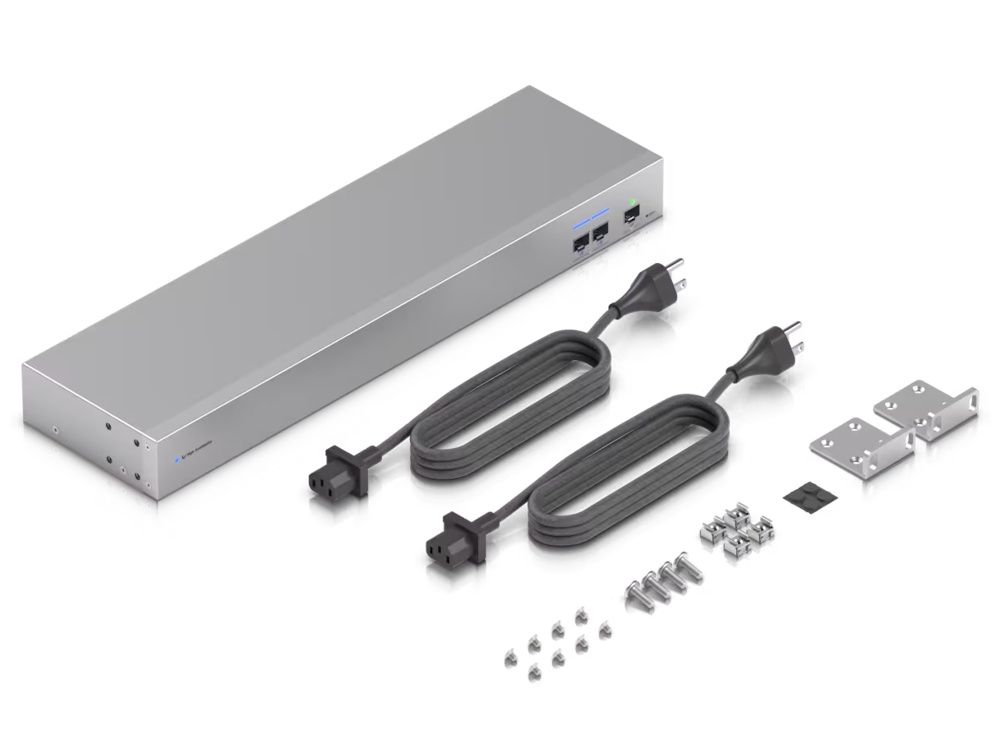 Verpakkingsinhoud van de Ubiquiti UniFi 10G SFP+ WAN Switch (USW-WAN)