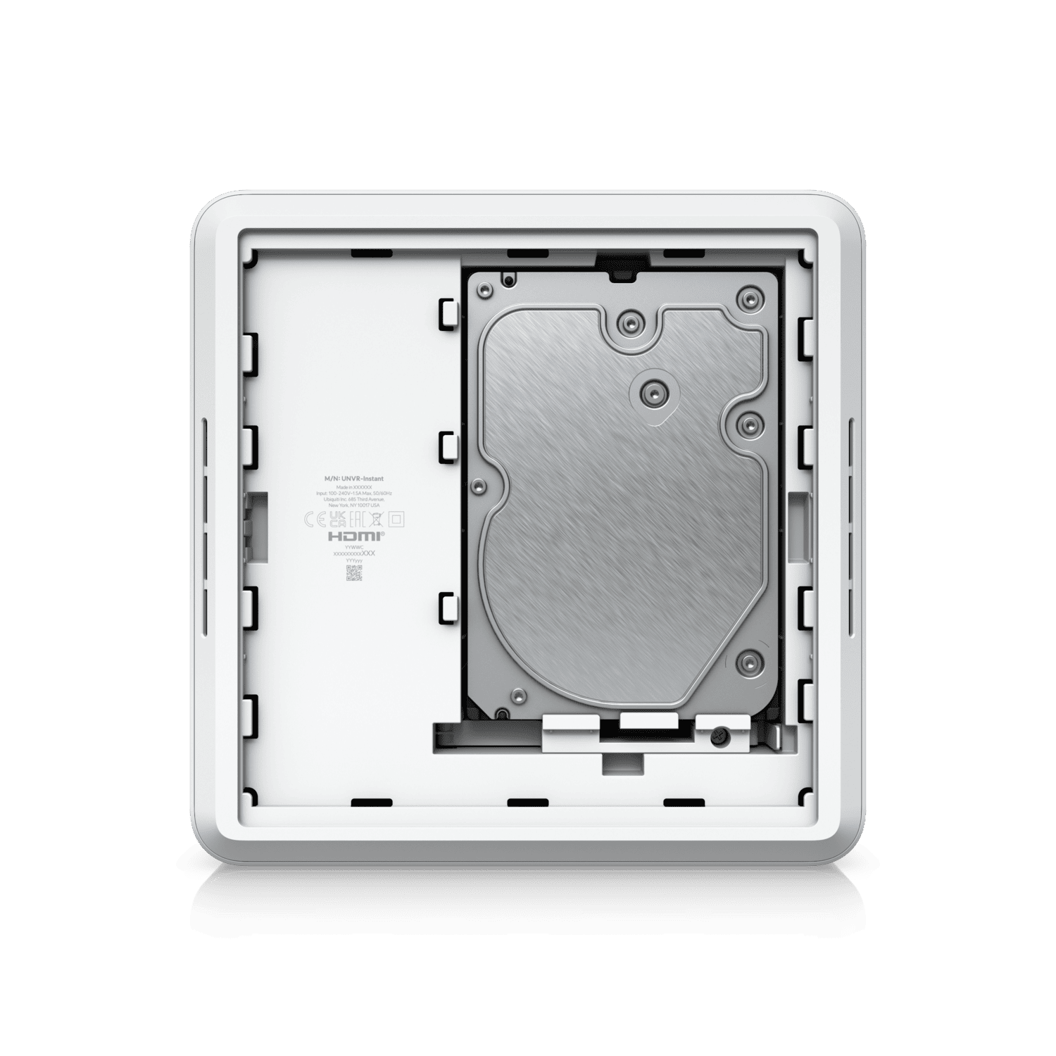 ubiquiti unvr instant below, with hdd inside