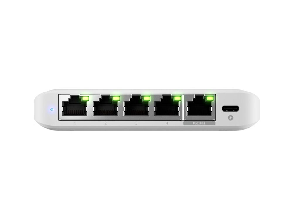 Ubiquiti Flex Mini 2.5G 5-poorts Compacte Managed Switch ethernetpoorten