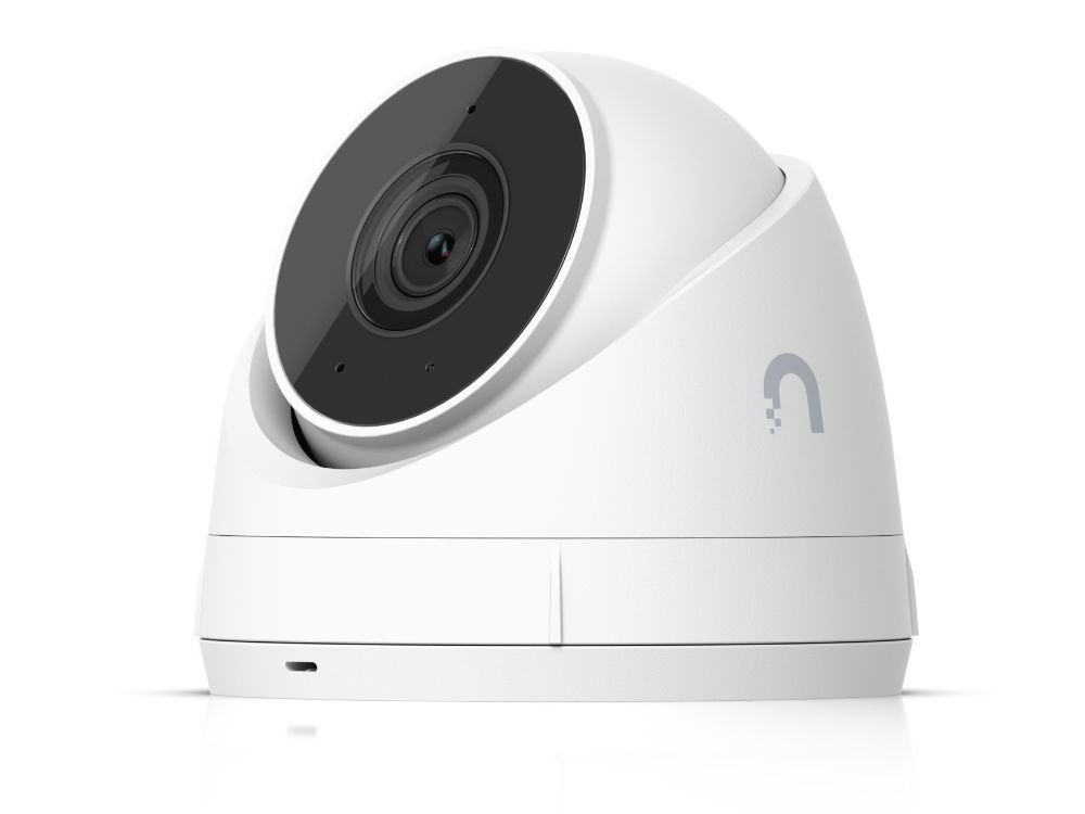 Zijkant en voorkant van de Ubiquiti UniFi Protect G5 Turret Ultra beveiligingscamera