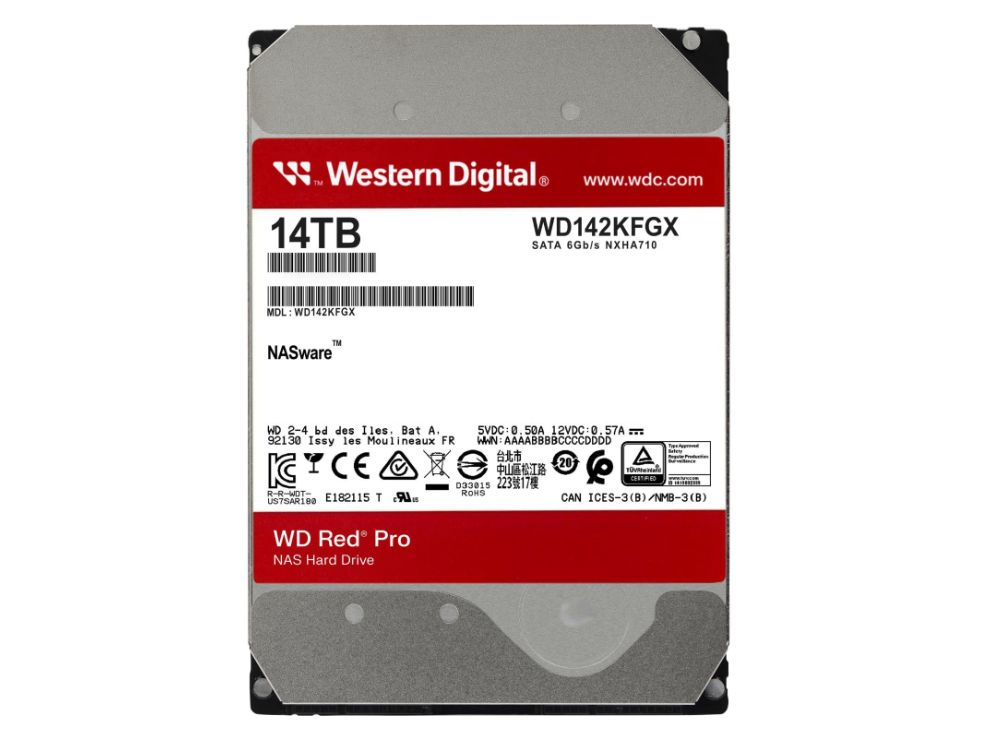 Western Digital WD Red Pro 14TB 3.5 '' SATA Harde Schijf achterkant