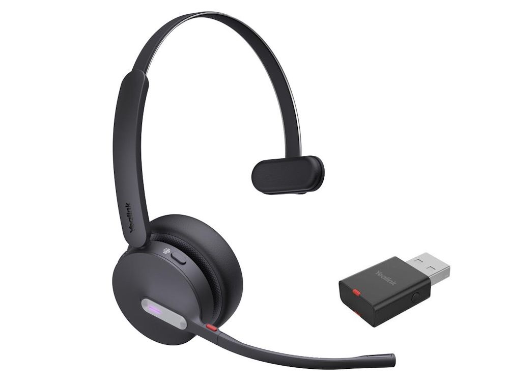 Yealink WH64 Hybrid Mono Teams draadloze Bluetooth headset met DECT dongle