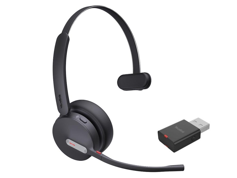 Yealink WH64 Hybrid Mono UC draadloze Bluetooth headset met USB-A DECT dongle