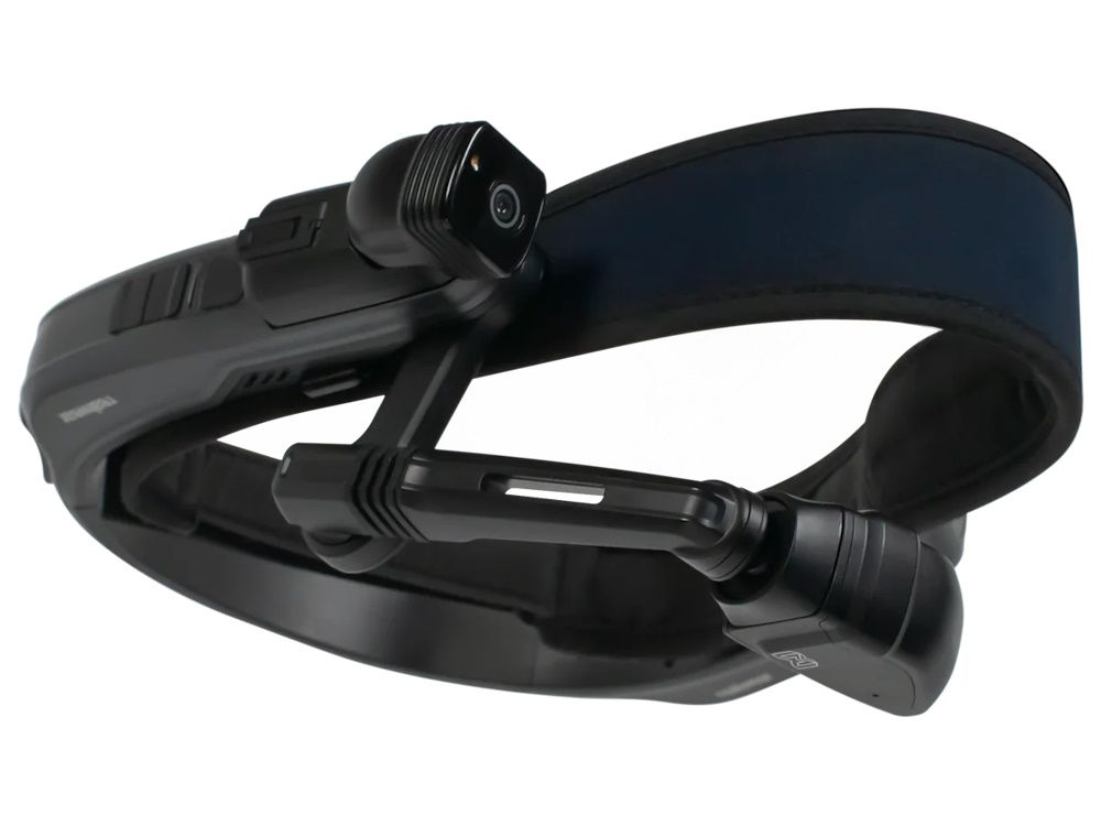 RealWear Navigator 520 head mounted tablet met draagband onderkant