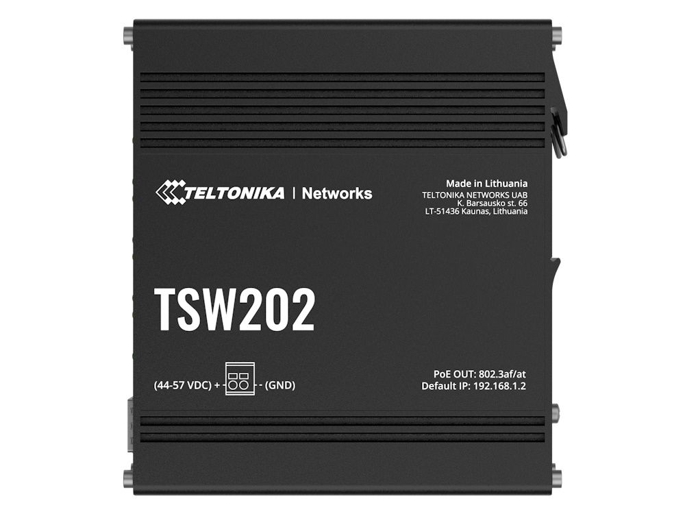 Teltonika TSW202 managed PoE+ switch voorkant