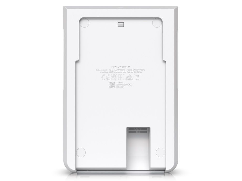 Ubiquiti UniFi U7-Pro-Wall indoor WiFi 7 access point achterkant