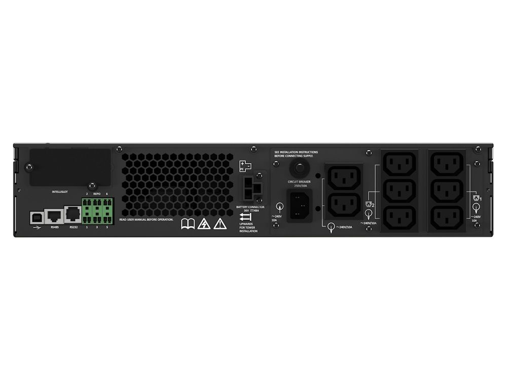 Vertiv GXT5 online dubbele conversie UPS met 1000VA vermogen achterkant