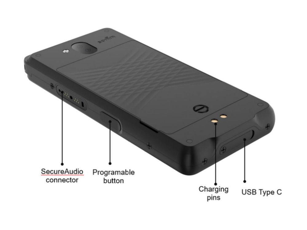 Sonim XP10 5G en LTE smartphone en portofoon achterkant